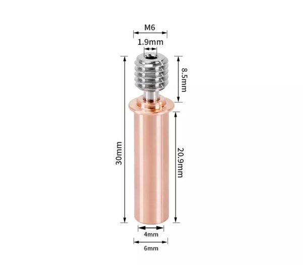 Bimetal Titanium Alloy Copper Throat pipe for (Ender-3 V2 neo, Ender-3 max neo, CR-10 smart, CR-6 SE, CR-6 Max)