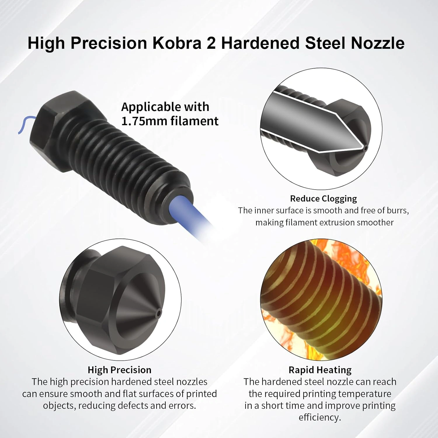 Hardened steel nozzle For Anycubic Kobra 2