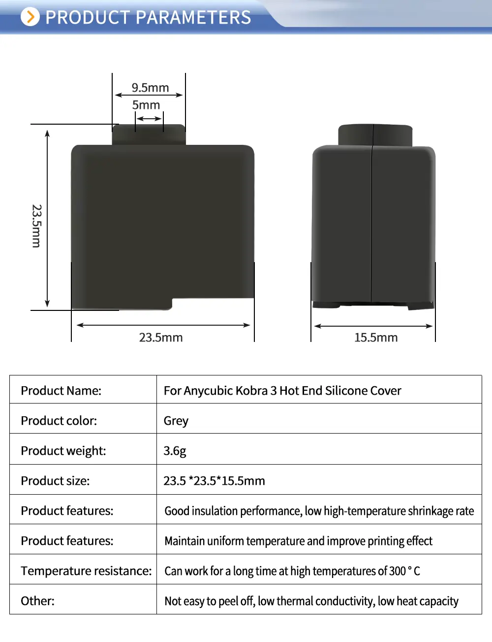 Silicon Cover for Anycubic Kobra 3