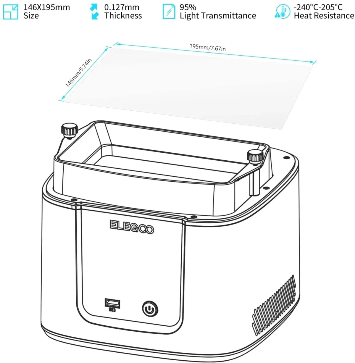 fep for elegoo mars 3/3pro