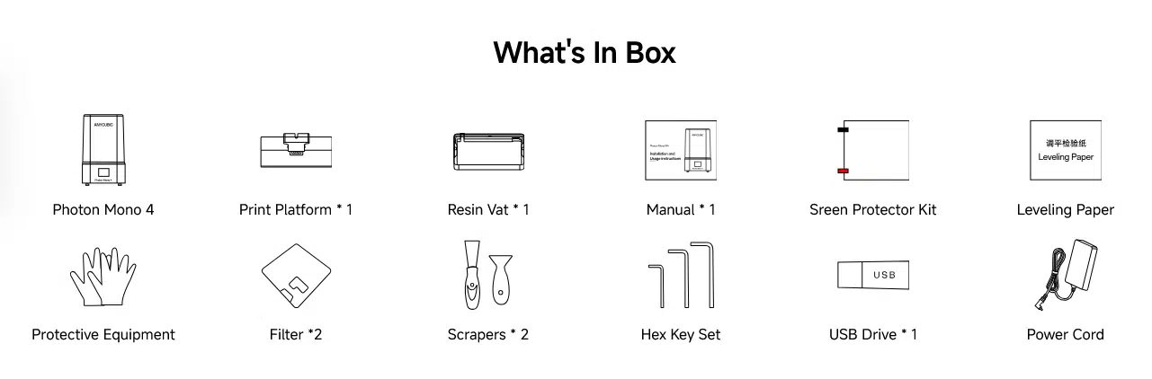 Anycubic Photon Mono 4 10k & Anycubic Wash & Cure 3 combo