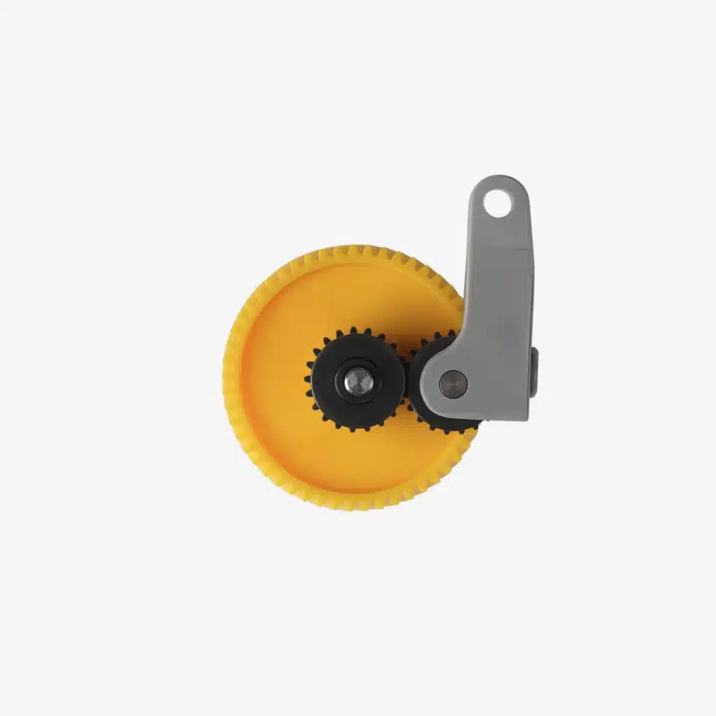 Hardened steel extruder gear assembly