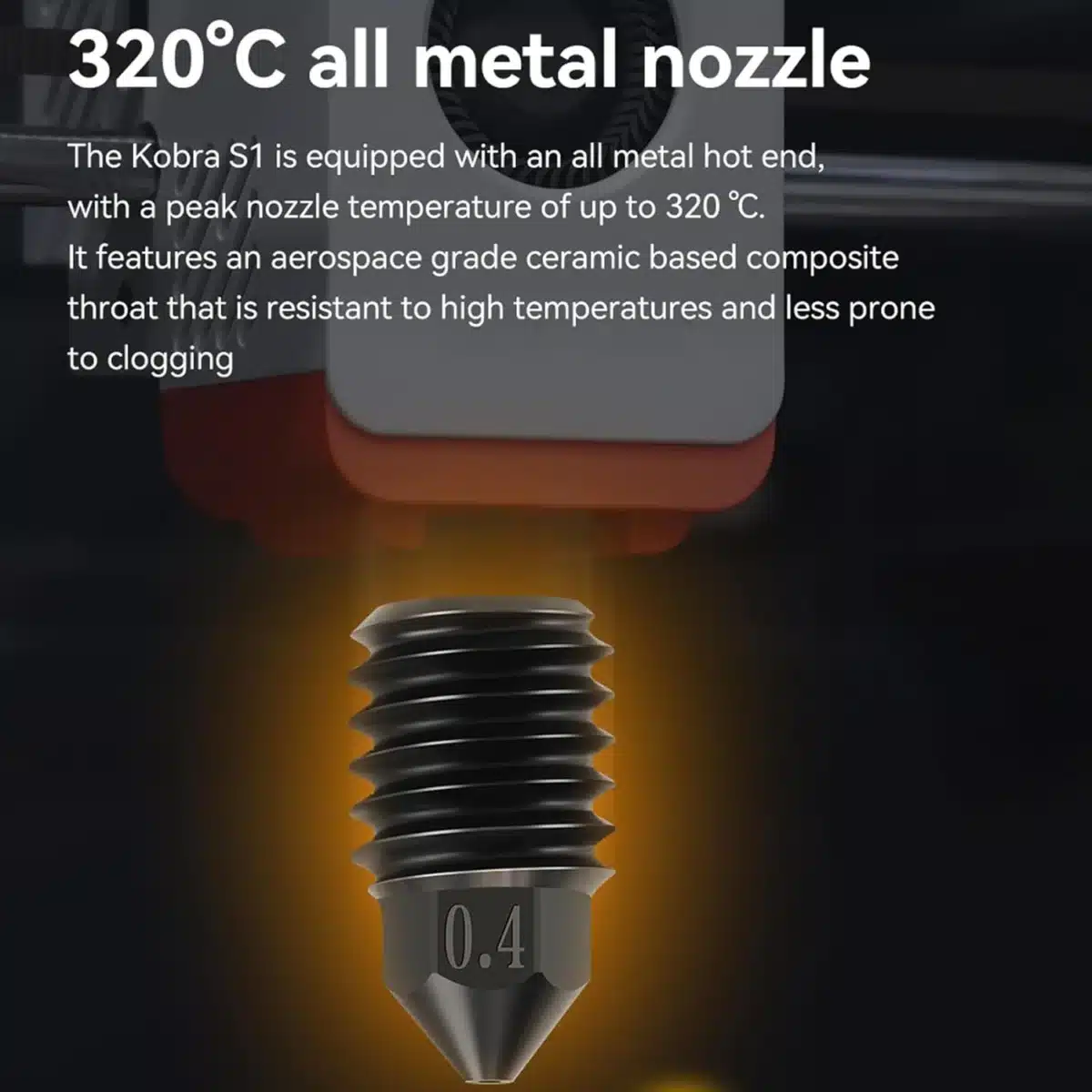 Upgrade Hot End Kit for Anycubic Kobra S1 0.4mm Precision